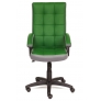 Кресло TRENDY (22) кож/зам/ткань зеленый/серый 36-001/12